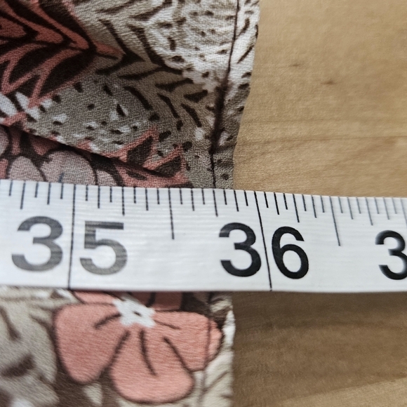 Dokotoo Boho Drawstring V Neck Smocked Long Sleeve Ruffle Tiered Chiffon Large - Picture 7 of 10